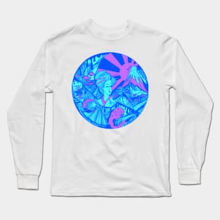 Blue Dreaming of Japan Long Sleeve T-Shirt